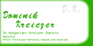 dominik kreiczer business card